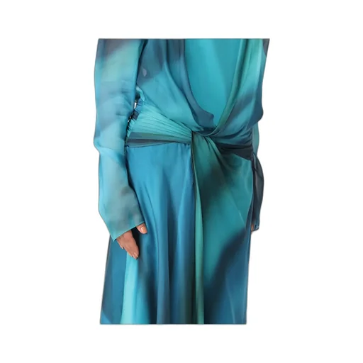 Printed Chiffon Midi Dress