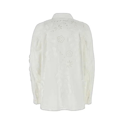 Floral Embroidered Poplin Shirt