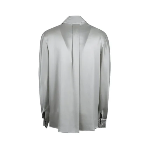 Tie-Neck Long-Sleeve Top