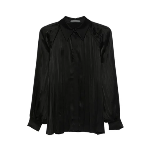 Pleated Satin Shirt