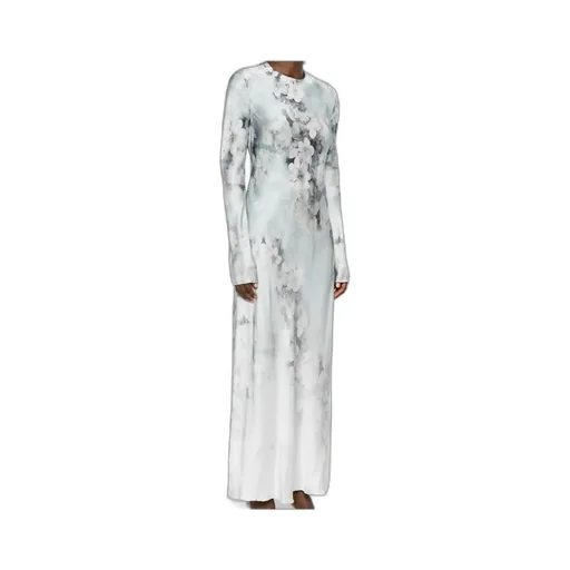 Floral-Print Long-Sleeved Day Dress