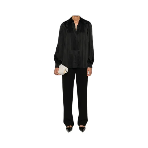 Pleated Satin Shirt