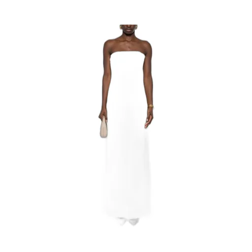 Strapless Crepe Maxi Dress