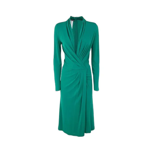 V-Neck Long-Sleeved Dress
