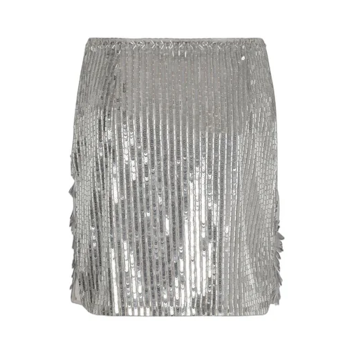 Sequin-Embellished High Waist Mini Skirt