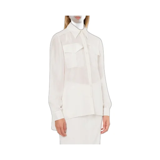 High-Low Hem Poplin Shirt