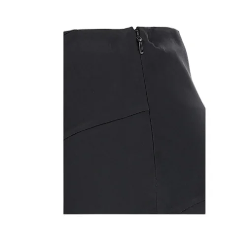 Fluted Side-Slit Satin Skirt