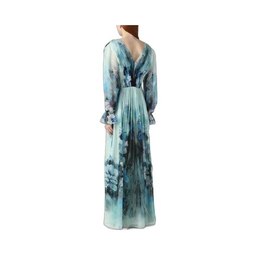 Floral Printed Pleated Midi Dress
