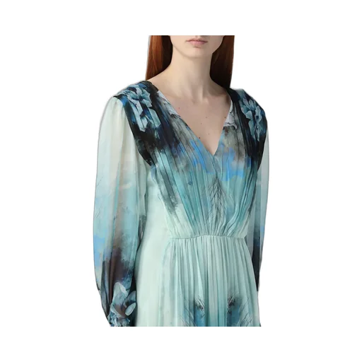 Floral Printed Pleated Midi Dress