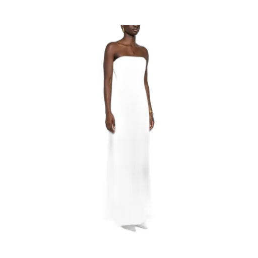 Strapless Crepe Maxi Dress