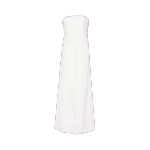Strapless Crepe Maxi Dress