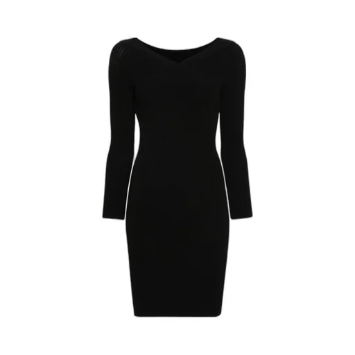 Knitted V-Neck Dress