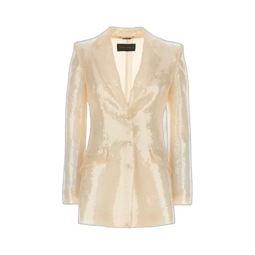 Sequin Embellished Single-Breasted Blazer