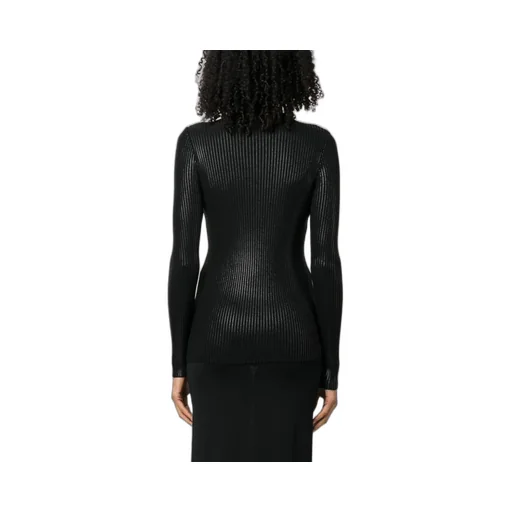 High-Neck Ribbed-Knit Jumper