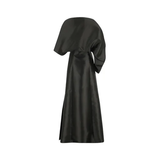 Square-Neck A-Line Long Dress