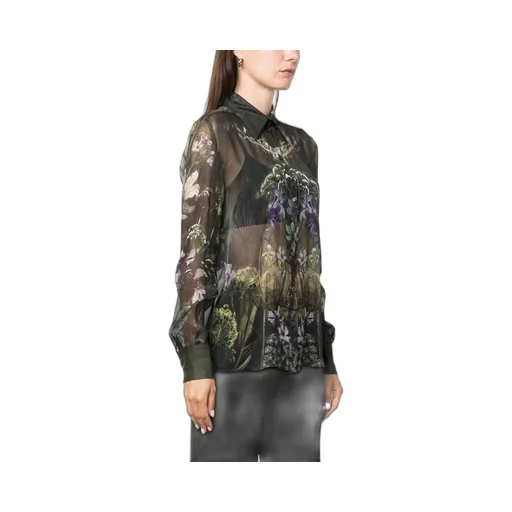 Floral-Printed Long-Sleeved Shirt