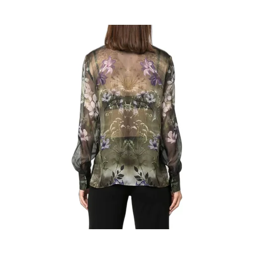 Floral-Printed Long-Sleeved Shirt