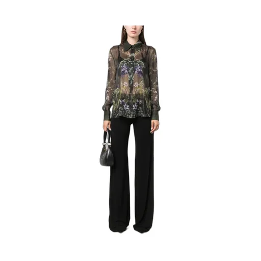 Floral-Printed Long-Sleeved Shirt