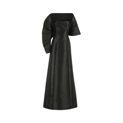 Square-Neck A-Line Long Dress