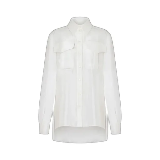 High-Low Hem Poplin Shirt