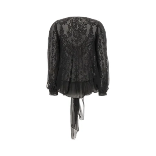 Lace Detailed Draped Blouse