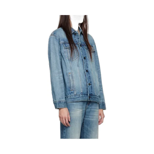 Single-Breasted Denim Coat
