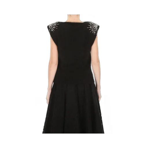 Rabbit Hair Crystal Inlaid Pullover