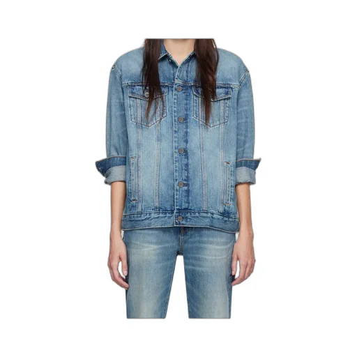 Single-Breasted Denim Coat