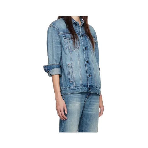 Single-Breasted Denim Coat