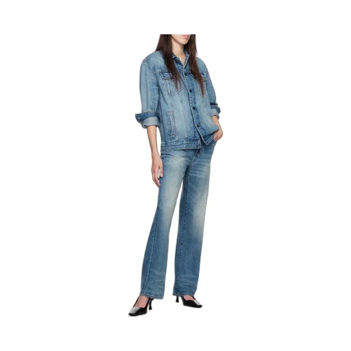Single-Breasted Denim Coat