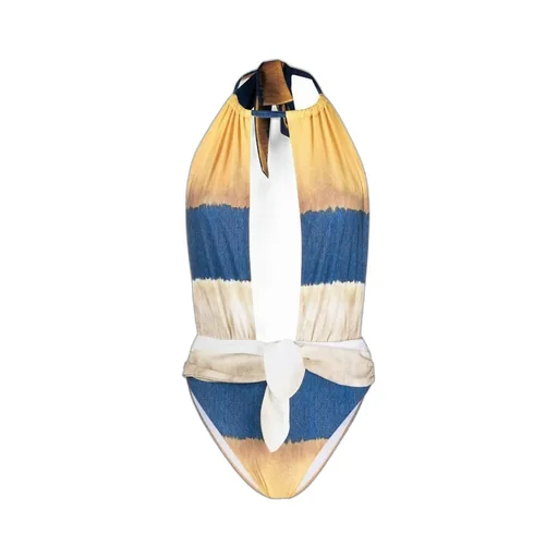 Tie Dye Print Halterneck Swimsuit