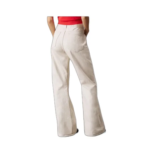 Relaxed Flared Linen Blend Jeans
