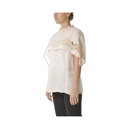 Embroidered Short-Sleeve Blouse