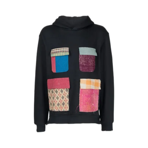 Patchwork Cotton Hoodie