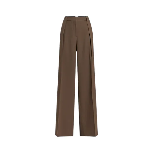 Wool Wide-Leg Casual Pants