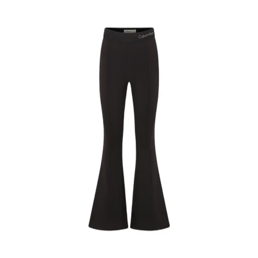 Elastic Waist Flared Pants