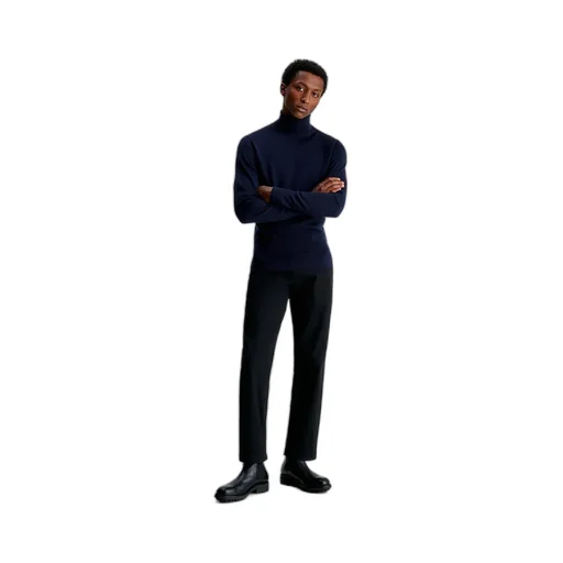 Long-Sleeve Fine-Knit Wool Jumper