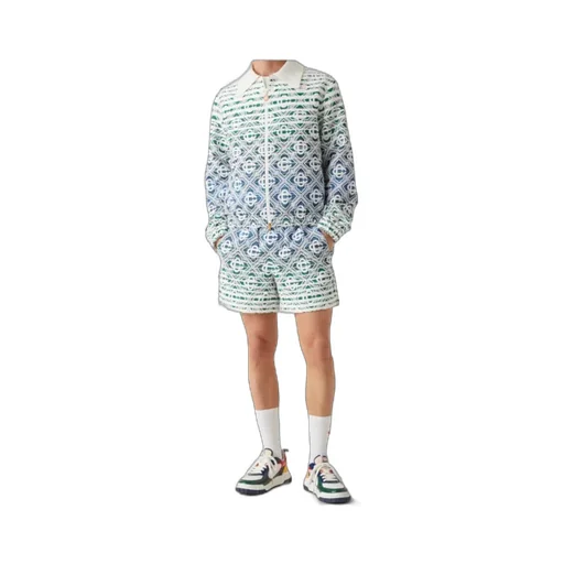 Monogram Gradient Elastic Waist Towelling Shorts