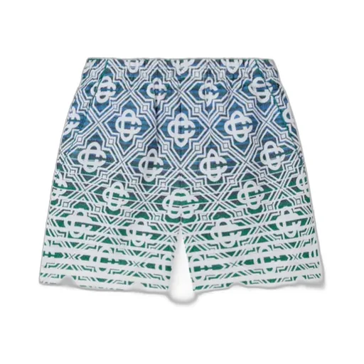 Monogram Gradient Elastic Waist Towelling Shorts