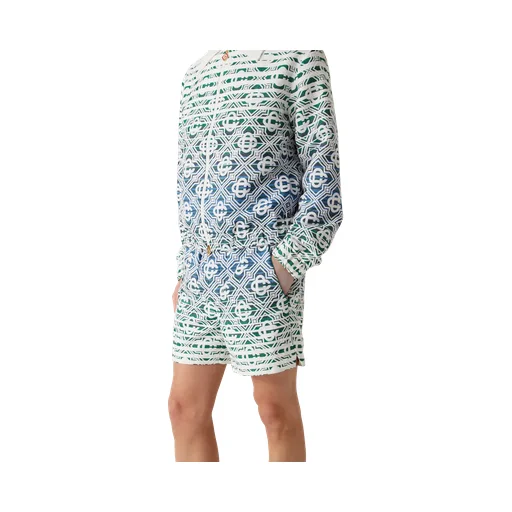 Monogram Gradient Elastic Waist Towelling Shorts