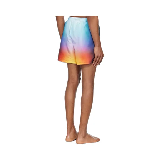Gradient-Effect Logo Patch Swim Shorts