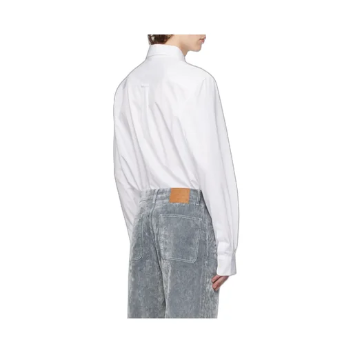 Orange Embroidered Long-Sleeved Shirt