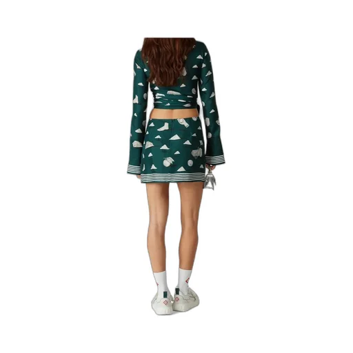 Graphic-Print Blouse