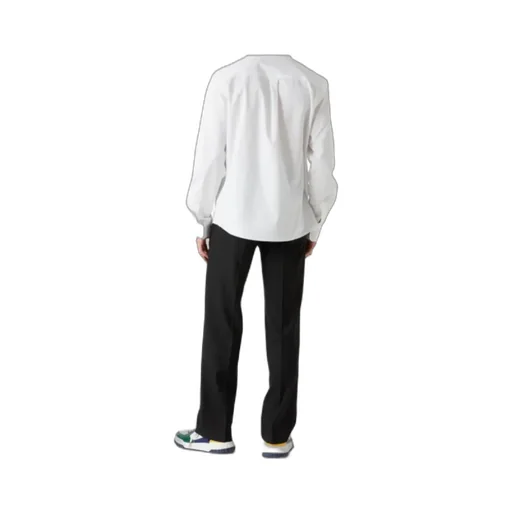 Orange Embroidered Long-Sleeved Shirt