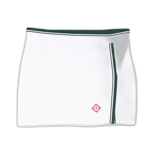 Logo Patch Side-Slit Mini Skirt
