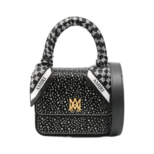 Rhinestone-Embellished Mini Bag