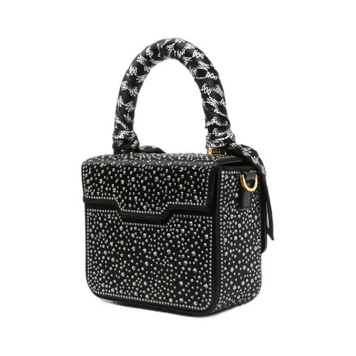 Rhinestone-Embellished Mini Bag