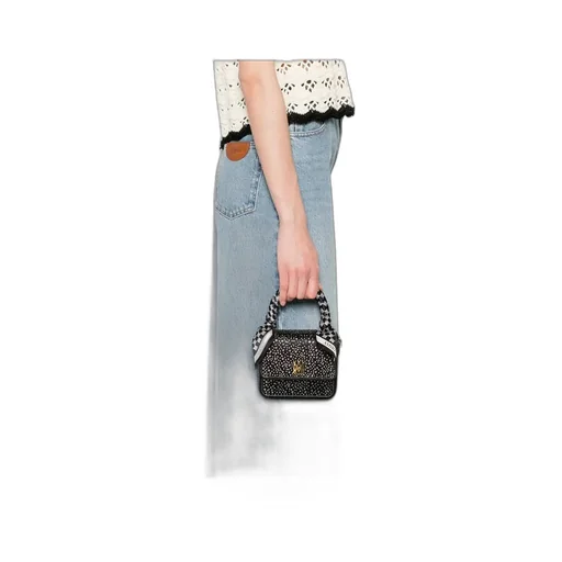 Rhinestone-Embellished Mini Bag