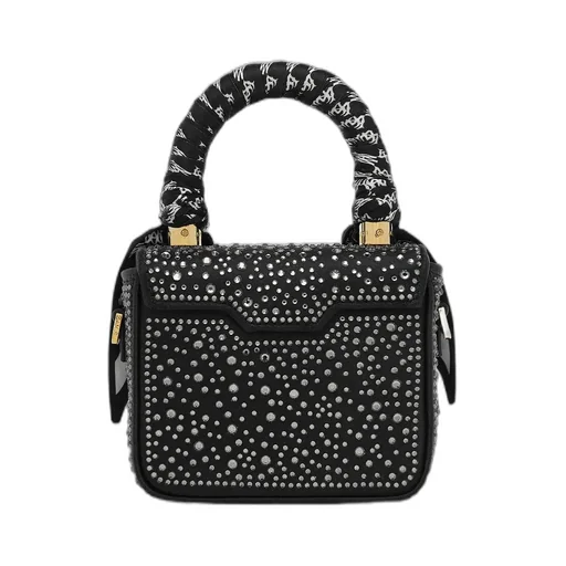 Rhinestone-Embellished Mini Bag