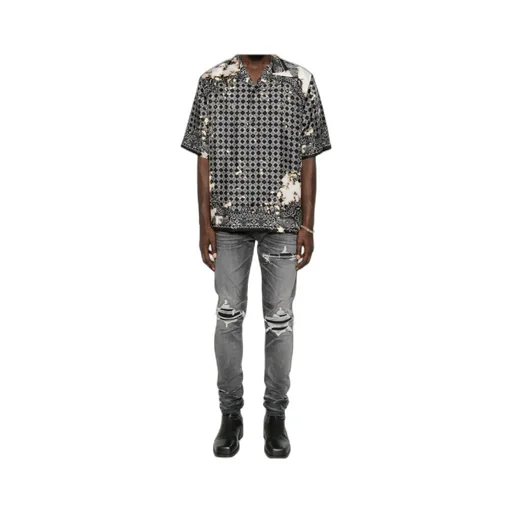 Silk Bandana-Print Shirt